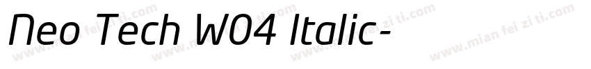Neo Tech W04 Italic字体转换